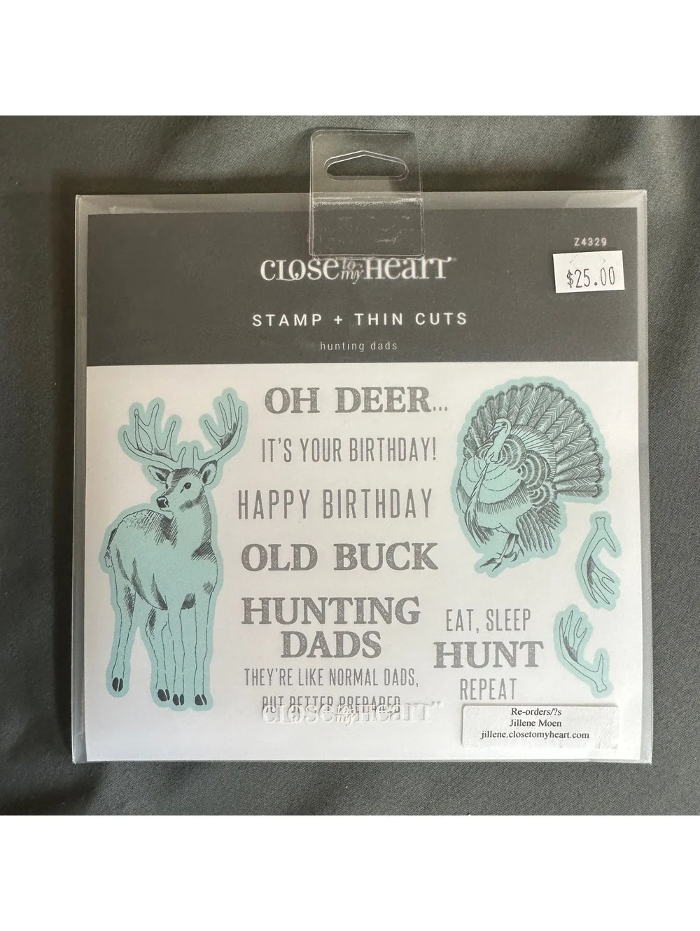 Close To My Heart Z4329 Hunting Dads Acrylic Stamp and Thin Cut Set